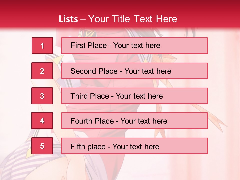 A Woman In A Pink Shirt Is Standing In Front Of A Red Wall PowerPoint Template