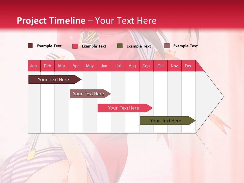 A Woman In A Pink Shirt Is Standing In Front Of A Red Wall PowerPoint Template