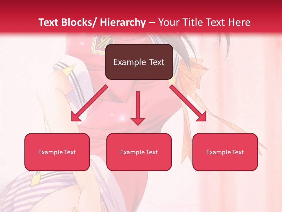 A Woman In A Pink Shirt Is Standing In Front Of A Red Wall PowerPoint Template