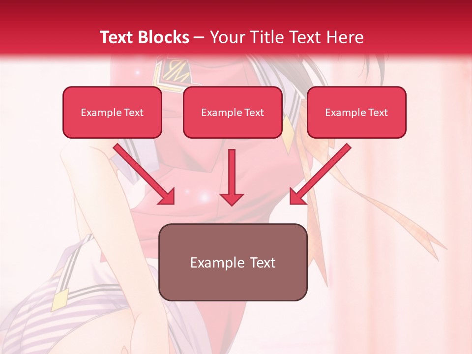 A Woman In A Pink Shirt Is Standing In Front Of A Red Wall PowerPoint Template