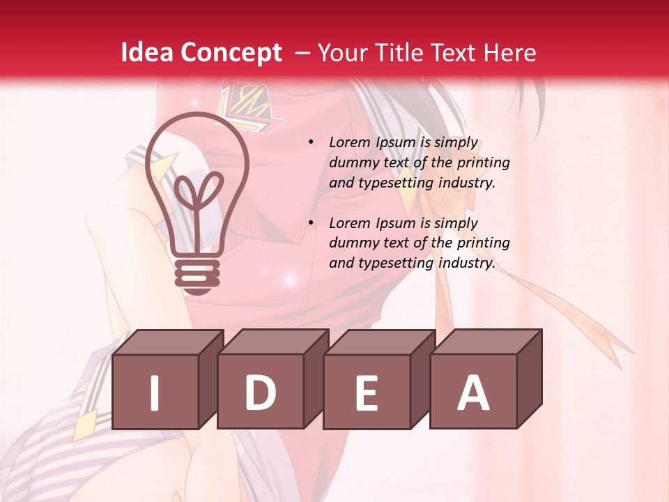 A Woman In A Pink Shirt Is Standing In Front Of A Red Wall PowerPoint Template