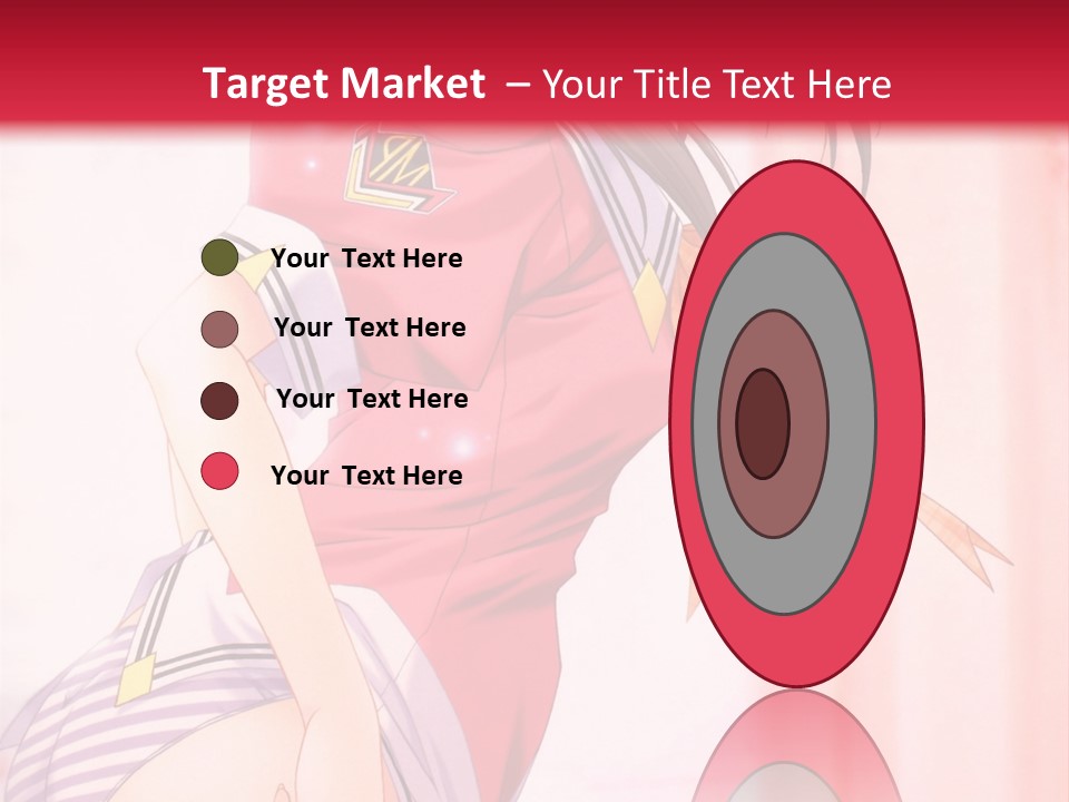 A Woman In A Pink Shirt Is Standing In Front Of A Red Wall PowerPoint Template