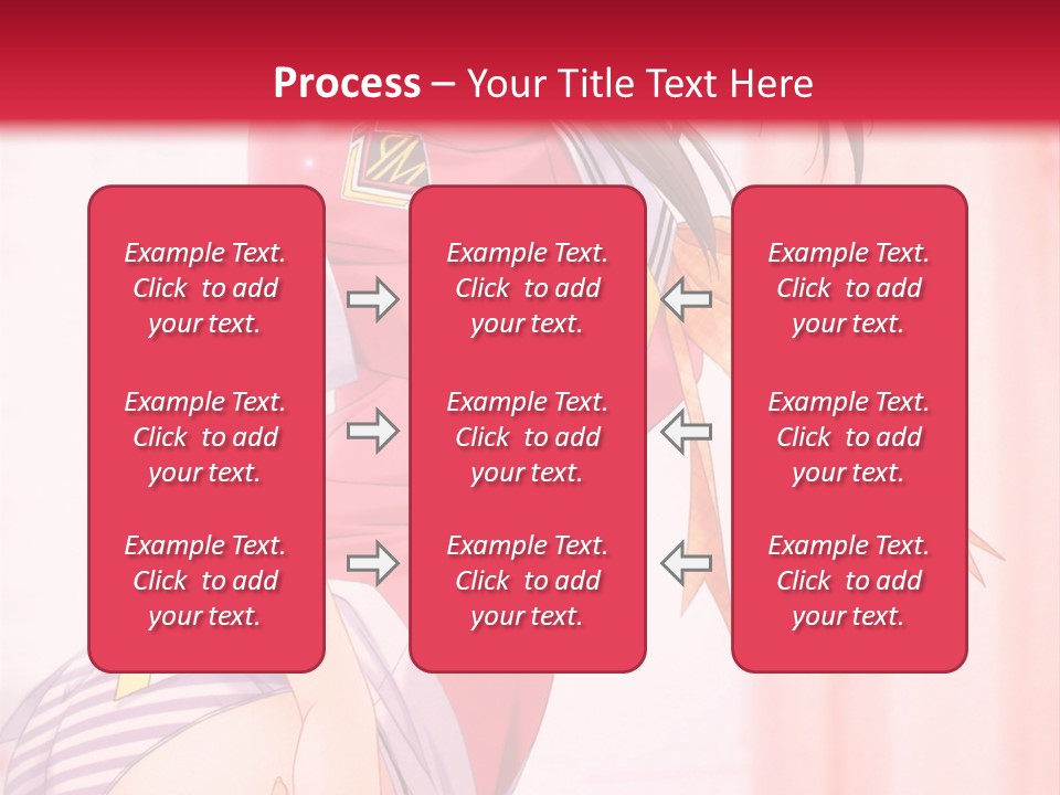 A Woman In A Pink Shirt Is Standing In Front Of A Red Wall PowerPoint Template