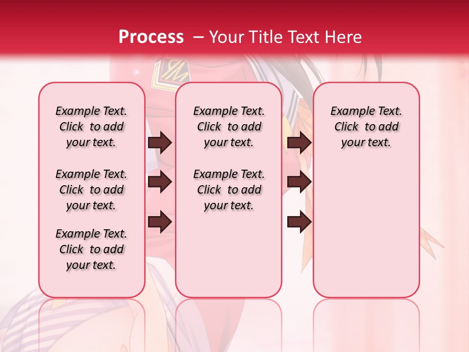 A Woman In A Pink Shirt Is Standing In Front Of A Red Wall PowerPoint Template