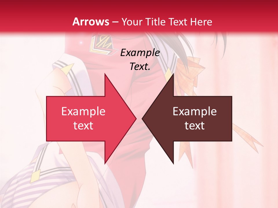 A Woman In A Pink Shirt Is Standing In Front Of A Red Wall PowerPoint Template