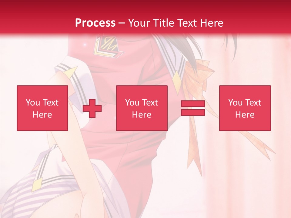 A Woman In A Pink Shirt Is Standing In Front Of A Red Wall PowerPoint Template