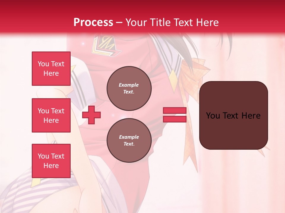 A Woman In A Pink Shirt Is Standing In Front Of A Red Wall PowerPoint Template