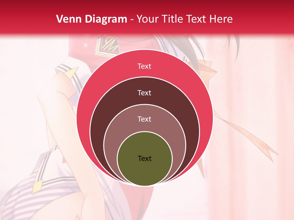 A Woman In A Pink Shirt Is Standing In Front Of A Red Wall PowerPoint Template