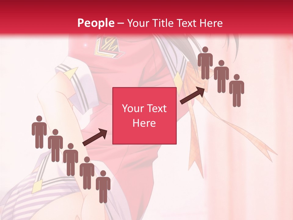 A Woman In A Pink Shirt Is Standing In Front Of A Red Wall PowerPoint Template