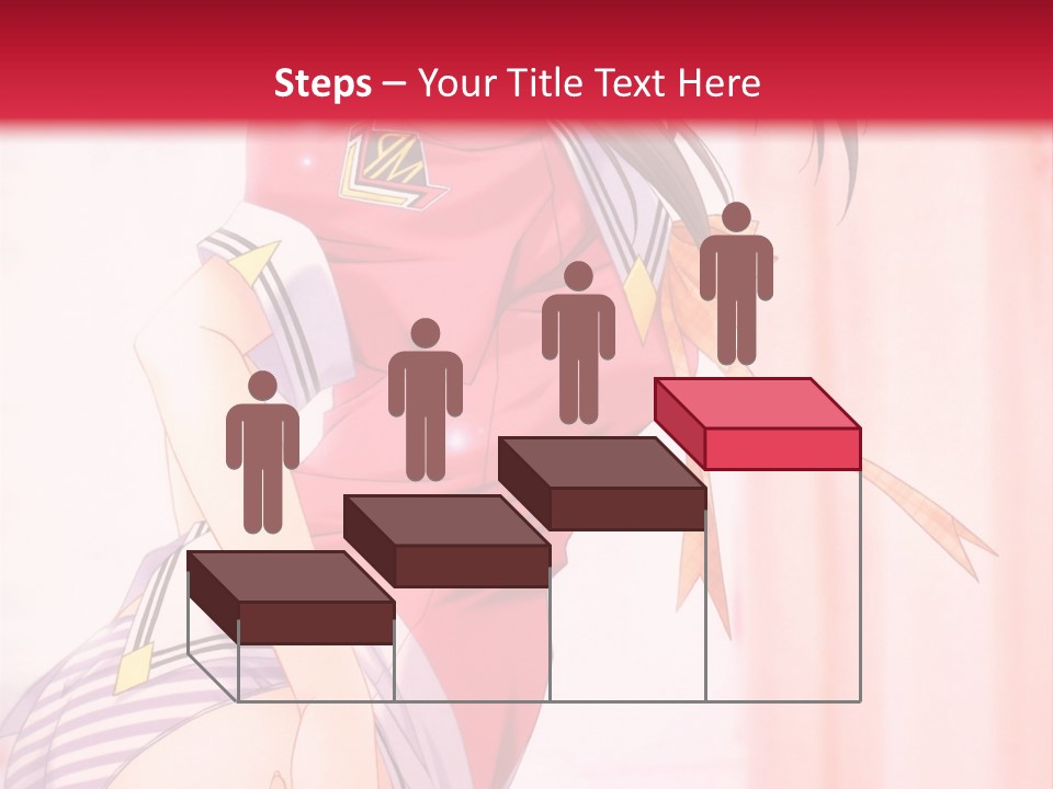 A Woman In A Pink Shirt Is Standing In Front Of A Red Wall PowerPoint Template