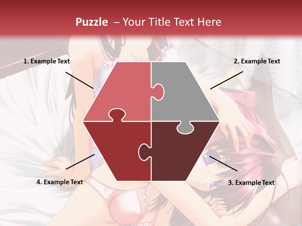 A Woman Laying On Top Of A Bed Next To A Man PowerPoint Template