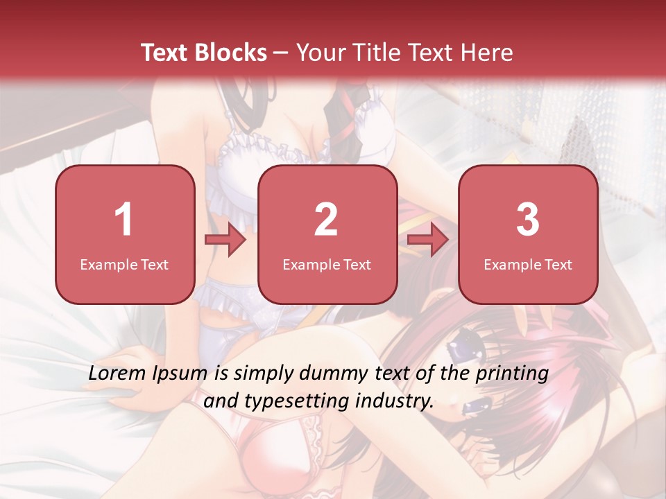 A Woman Laying On Top Of A Bed Next To A Man PowerPoint Template