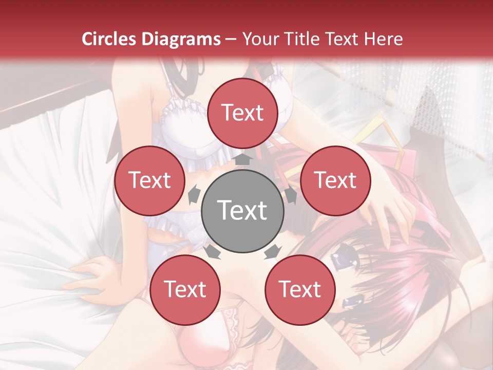 A Woman Laying On Top Of A Bed Next To A Man PowerPoint Template