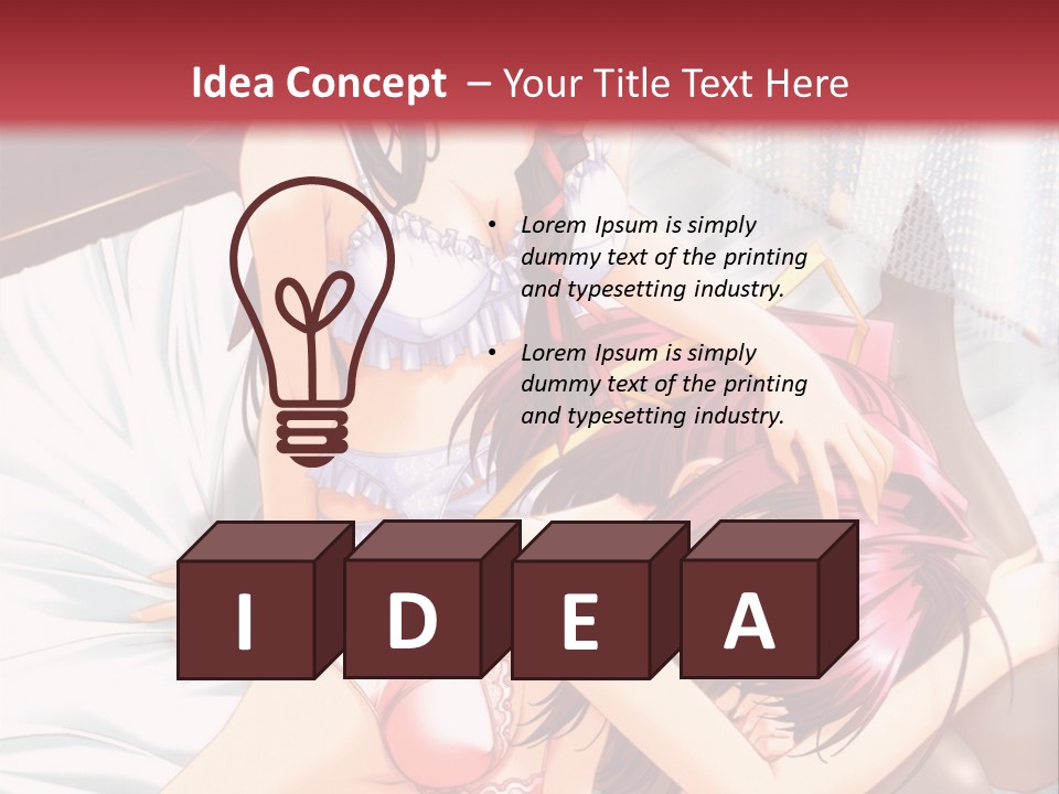 A Woman Laying On Top Of A Bed Next To A Man PowerPoint Template