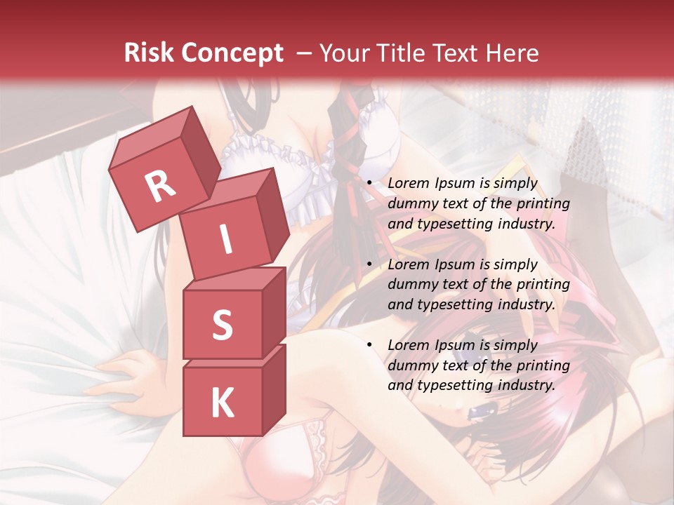 A Woman Laying On Top Of A Bed Next To A Man PowerPoint Template