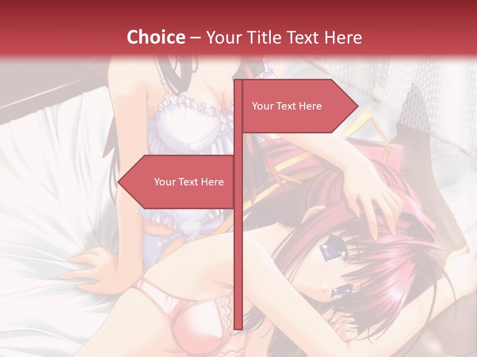 A Woman Laying On Top Of A Bed Next To A Man PowerPoint Template