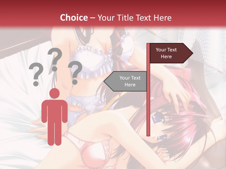 A Woman Laying On Top Of A Bed Next To A Man PowerPoint Template