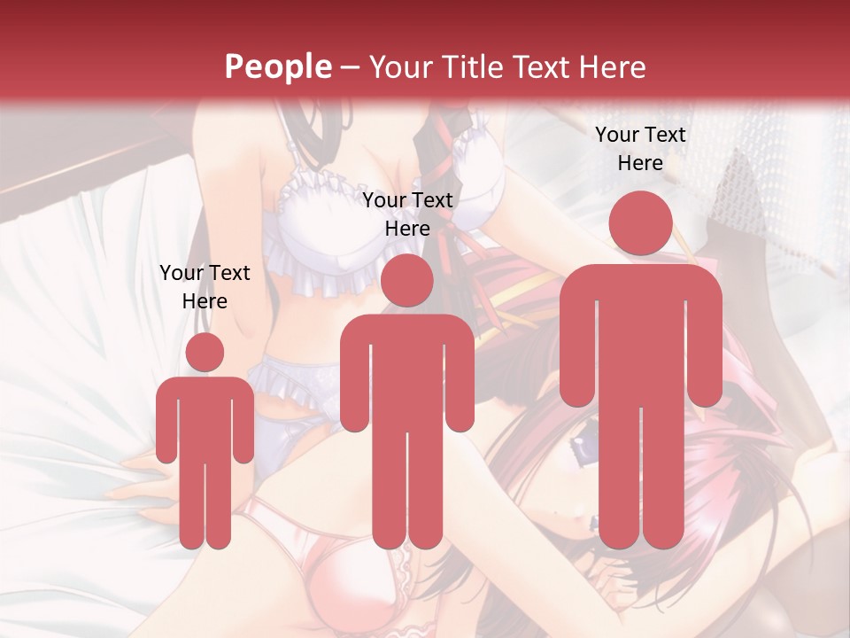 A Woman Laying On Top Of A Bed Next To A Man PowerPoint Template