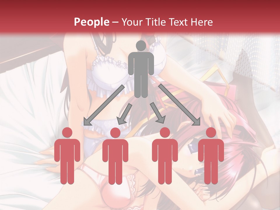 A Woman Laying On Top Of A Bed Next To A Man PowerPoint Template