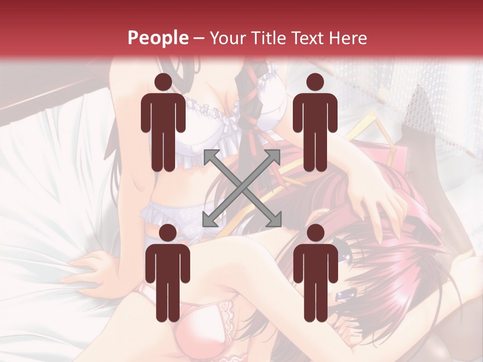 A Woman Laying On Top Of A Bed Next To A Man PowerPoint Template