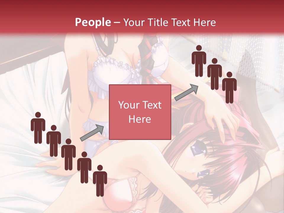 A Woman Laying On Top Of A Bed Next To A Man PowerPoint Template