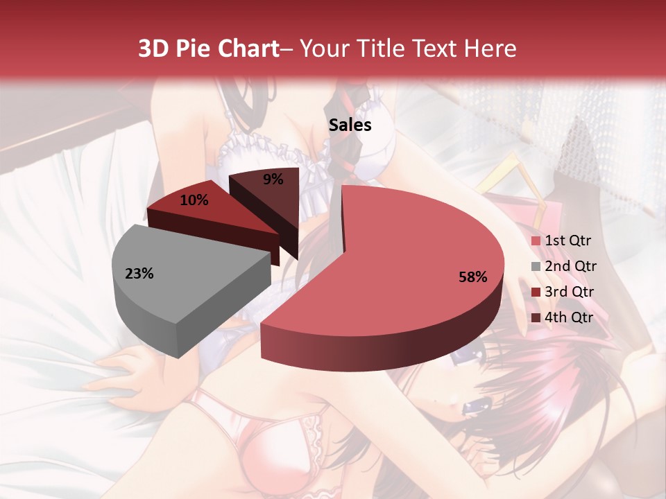 A Woman Laying On Top Of A Bed Next To A Man PowerPoint Template