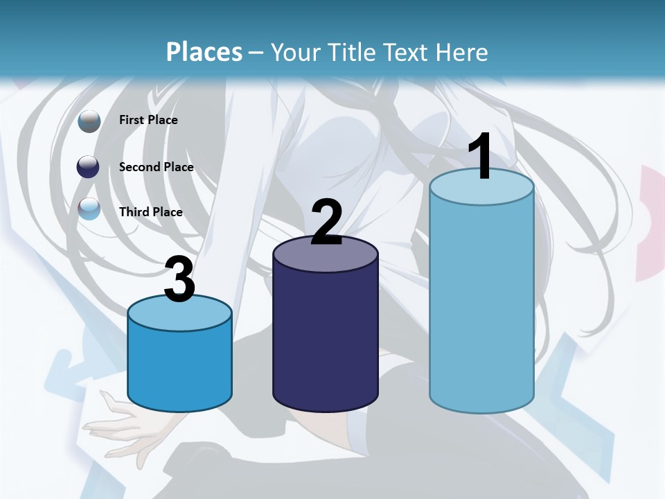 A Woman With Long Black Hair Is Posing For A Picture PowerPoint Template