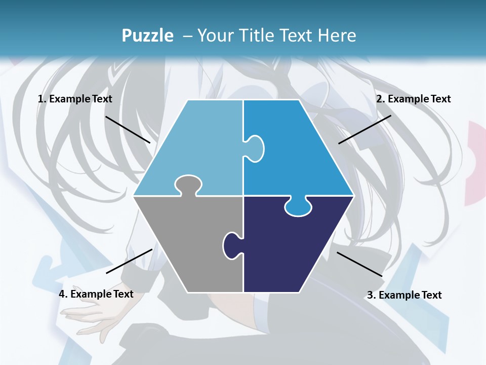 A Woman With Long Black Hair Is Posing For A Picture PowerPoint Template