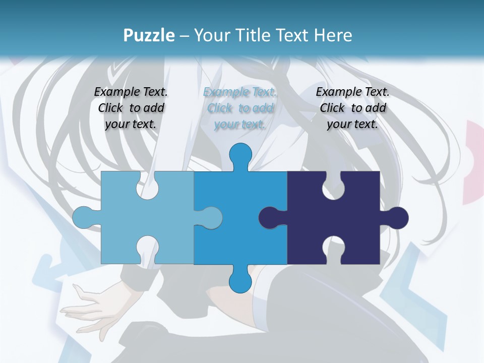 A Woman With Long Black Hair Is Posing For A Picture PowerPoint Template