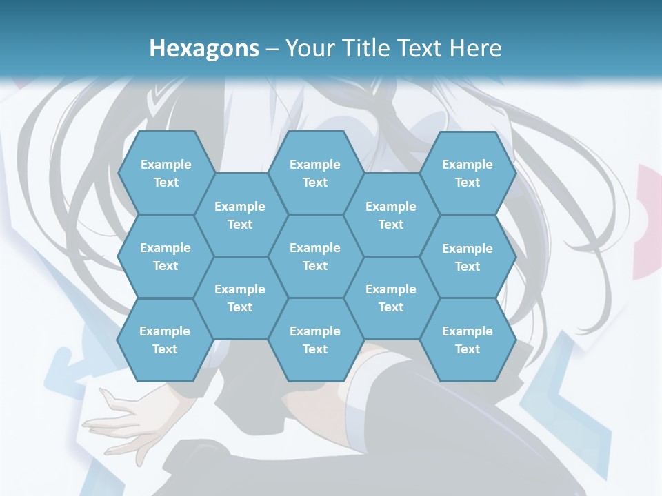 A Woman With Long Black Hair Is Posing For A Picture PowerPoint Template