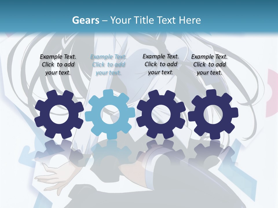 A Woman With Long Black Hair Is Posing For A Picture PowerPoint Template