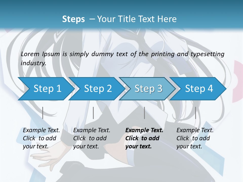 A Woman With Long Black Hair Is Posing For A Picture PowerPoint Template