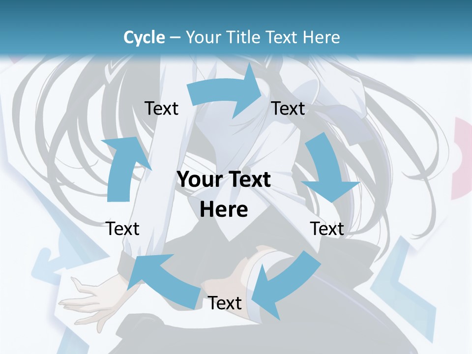 A Woman With Long Black Hair Is Posing For A Picture PowerPoint Template