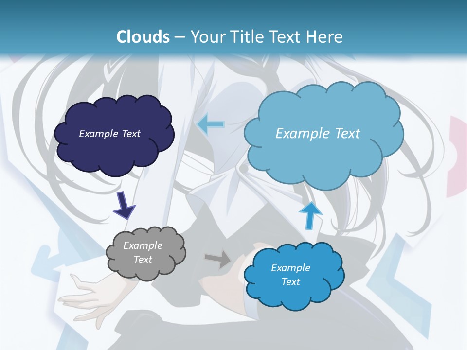 A Woman With Long Black Hair Is Posing For A Picture PowerPoint Template