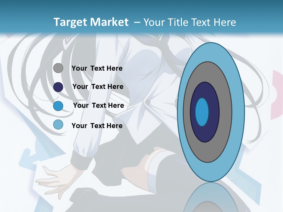 A Woman With Long Black Hair Is Posing For A Picture PowerPoint Template