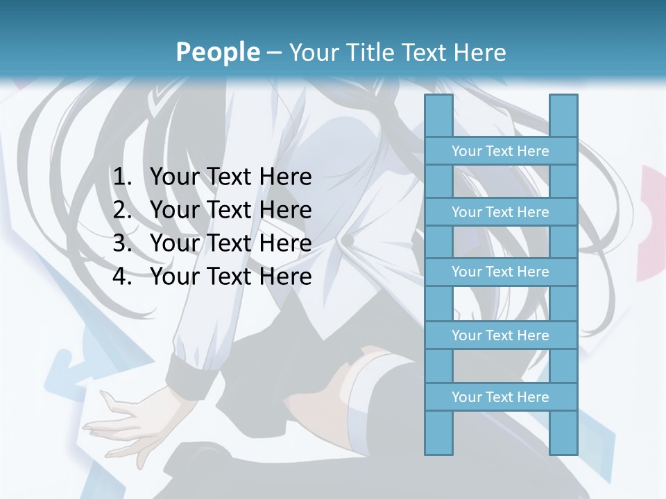 A Woman With Long Black Hair Is Posing For A Picture PowerPoint Template