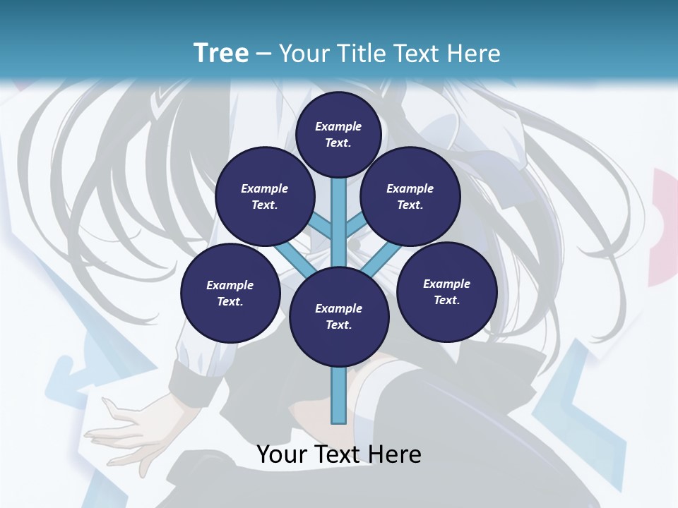 A Woman With Long Black Hair Is Posing For A Picture PowerPoint Template