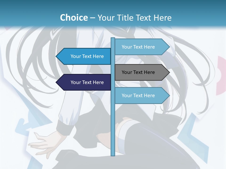 A Woman With Long Black Hair Is Posing For A Picture PowerPoint Template