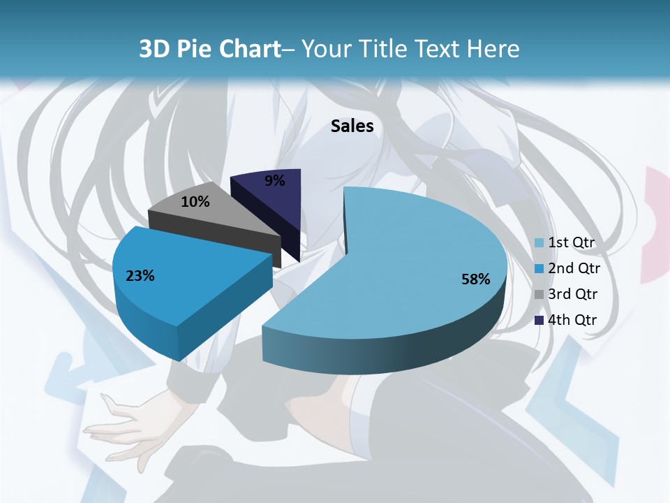 A Woman With Long Black Hair Is Posing For A Picture PowerPoint Template