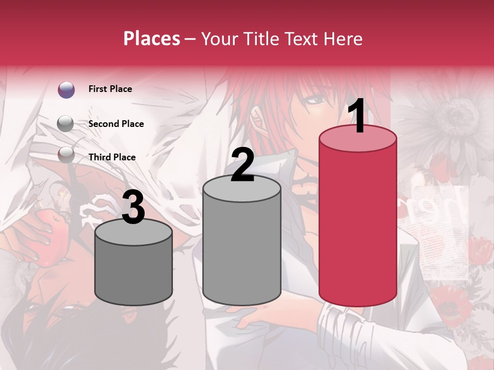 A Couple Of Anime Characters With Red Hair PowerPoint Template