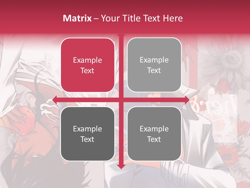 A Couple Of Anime Characters With Red Hair PowerPoint Template