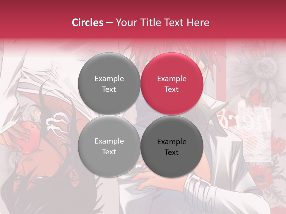 A Couple Of Anime Characters With Red Hair PowerPoint Template