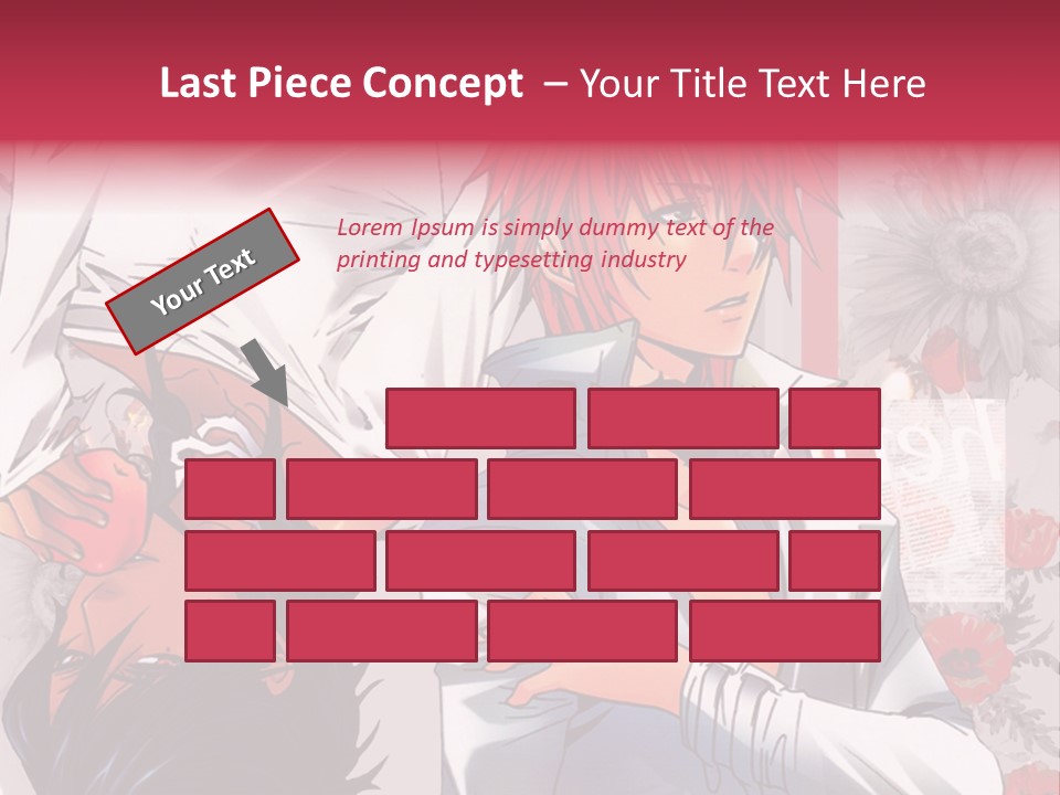 A Couple Of Anime Characters With Red Hair PowerPoint Template