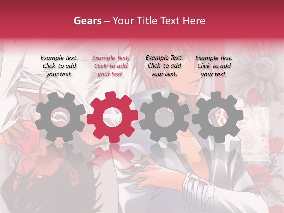 A Couple Of Anime Characters With Red Hair PowerPoint Template