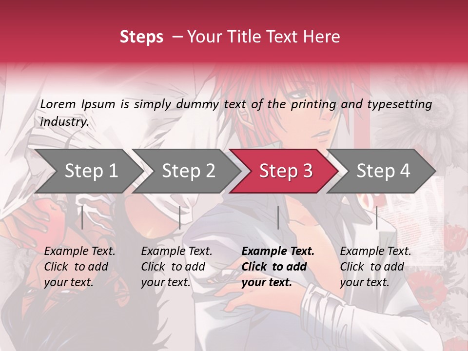 A Couple Of Anime Characters With Red Hair PowerPoint Template