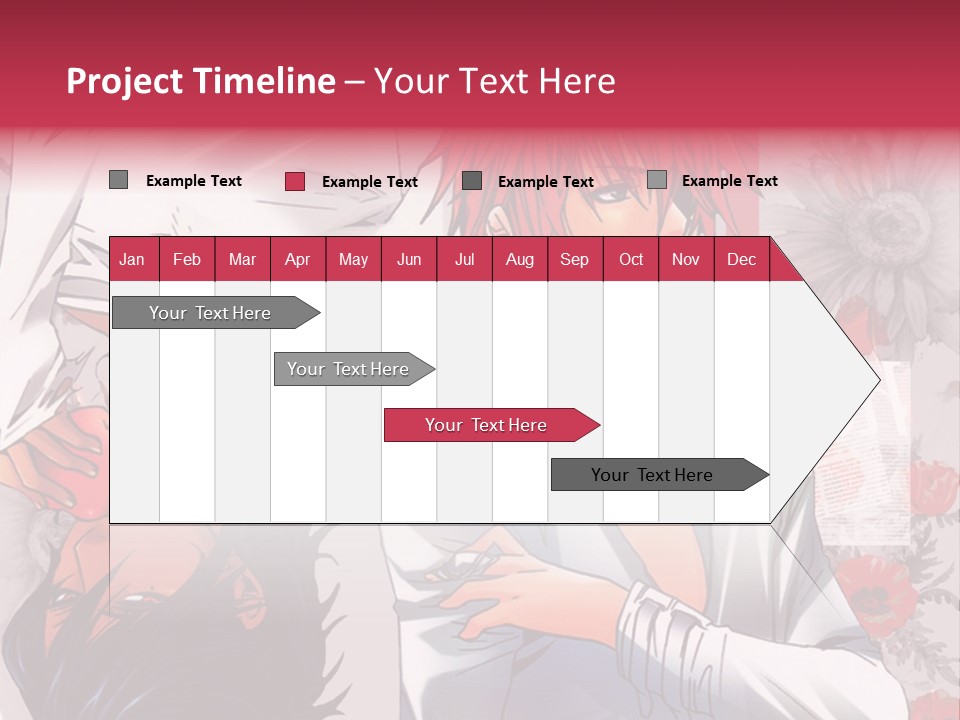 A Couple Of Anime Characters With Red Hair PowerPoint Template