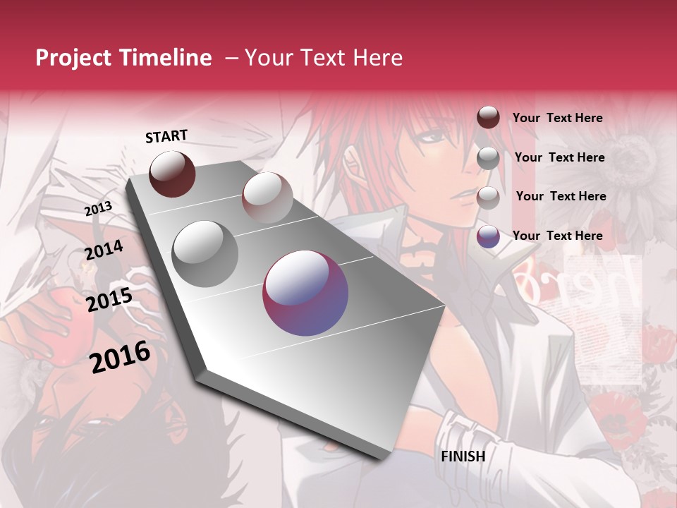 A Couple Of Anime Characters With Red Hair PowerPoint Template