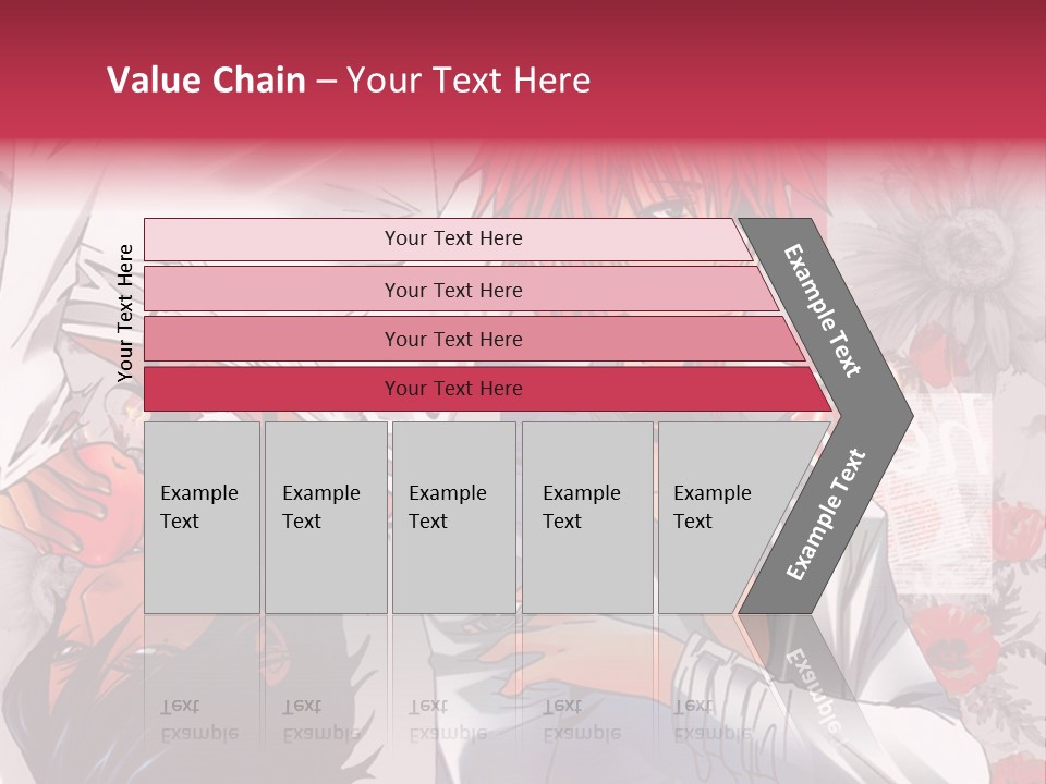 A Couple Of Anime Characters With Red Hair PowerPoint Template