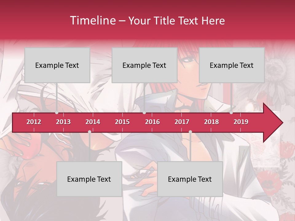 A Couple Of Anime Characters With Red Hair PowerPoint Template