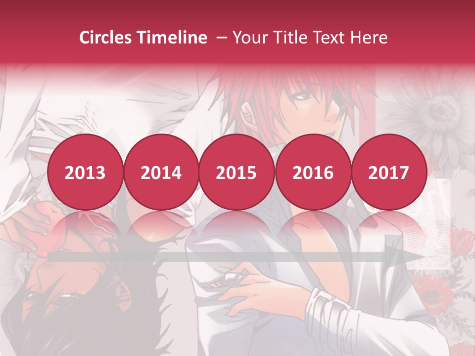 A Couple Of Anime Characters With Red Hair PowerPoint Template